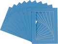 6x8 Mat for 8x10 Frame - Precut Mat Board Acid-Free Show Kit with Backing Board, and Clear Bags Bay Blue 6x8 Photo Matte Made to Fit a 8x10 Picture Frame Matboard for Framing, Pack of 10 Mats