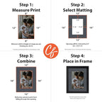 Craig Frames B573 Pre-cut Mat Board for 17x21 Print, 20x24, Graphite Black