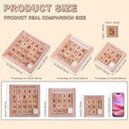 Wooden Number Sliding Puzzle，Brain Teasers Toy Tangram Slide Puzzle Game，Sequential Puzzles Board Game，Educational Toys for Kids and Adults (1-15 Medium Size)