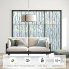 DKTIE Nature Pattern Rainbow Window Film Decorative Stained Glass Window Film Static Cling Films Easy Apply Removable Comes with Tools (U1747-rainbow, 17.7" x 78.7")