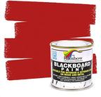 Chalkboard Blackboard Paint - Brush on Wood, Metal, Glass, Wall, Plaster Boards Sign, Frame or Any Surface. Use with Chalk Pen Wet Erase, Non-Toxic - Matte Finish [Red] - (8.5oz Cover 32 sf)