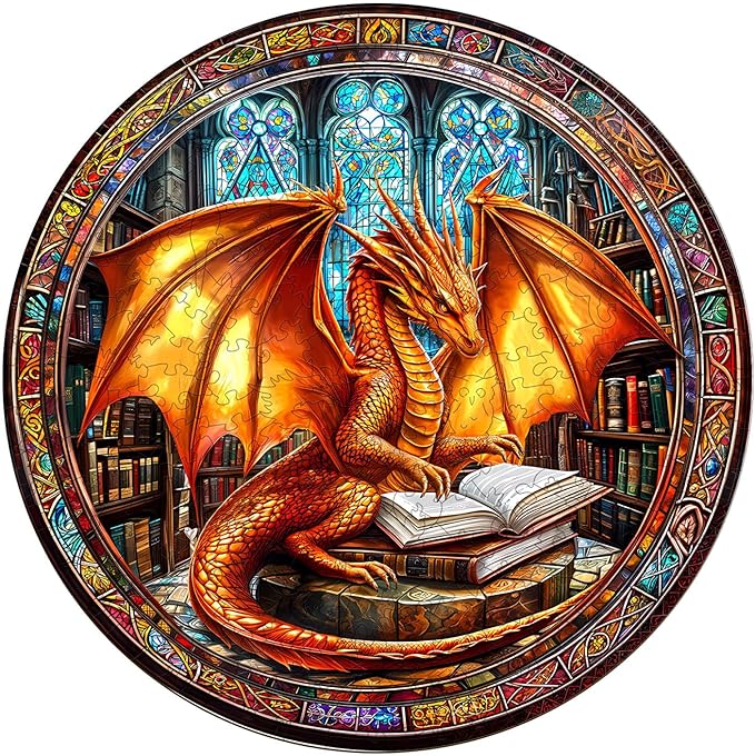 Wooden Puzzles for Adults, Dragon Wooden Puzzle,Extraordinary Gift for Friends and Family - Perfect for Relaxation and Focus.(11.4 * 11.4 in 200pcs)