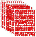 Red Alphabet Letter Stickers, 1/2 inch, 10 Sheets - Self Adhesive Vinyl for Mailbox Numbers, Bulletin Boards, Classroom & Home Decor