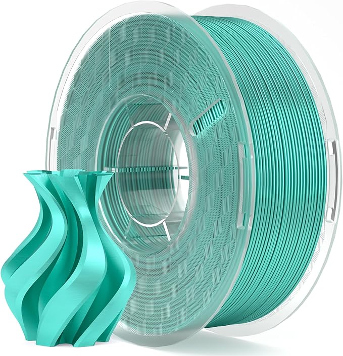 ELEGOO Silk PLA Filament 1.75mm Mint Green 1KG, Shiny 3D Printer Filament Dimensional Accuracy +/- 0.02mm, 1kg Spool(2.2lbs) Fits for Most FDM 3D Printers