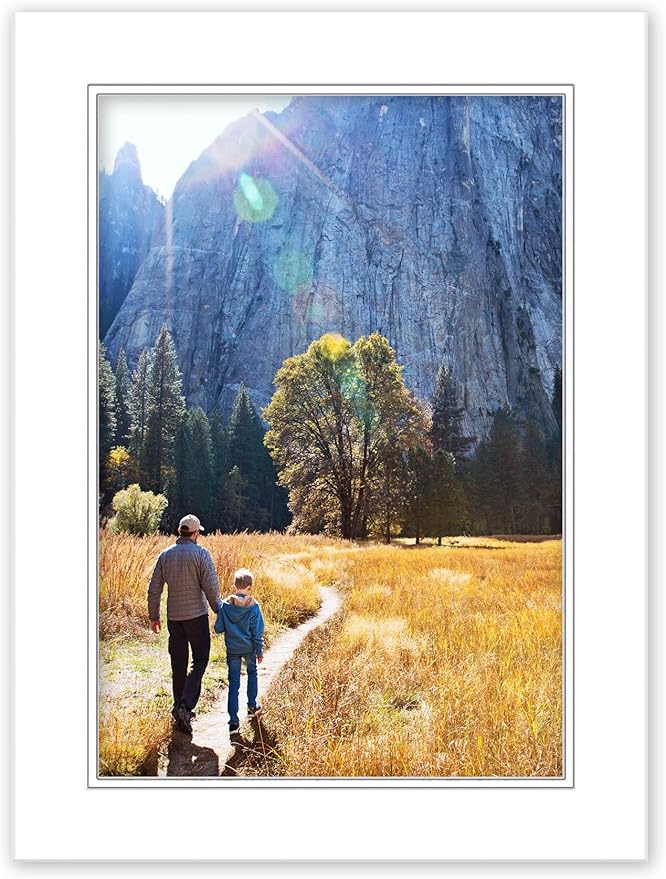 13x19 Mat for 11x14 Photo - Precut White on White Double Mat Picture Matboard for Frames Measuring 13 x 19 Inches - Bevel Cut Matte to Display Art Measuring 11 x 14 Inches - Acid Free ONE MAT