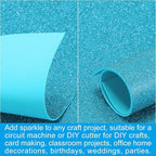 PATIKIL 2mm(1/10") Thick Non Adhesive Glitter Foam Sheet 16x24inch(40x60cm) Blue, EVA Shiny Foam Board for Craft, 6 Pcs