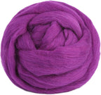 3.53oz Wool Roving Yarn, Fiber Roving Wool Top, Needle Felting Supplies, Pure Wools, Chunky Yarn, Spinning Wools for Needle Felting Wet DIY Hand Spinning (Purple)