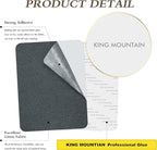 KING MOUNTAIN Fine Linen Repair Patches, Self-Adhesive Linen Fabric Patches, 8X11 inch Extra Size, Multi Color, Can be Used for Linen Sofa Repair and Linen Clothes Repair(8" x 11"-2PCS,Charcoal Gray)