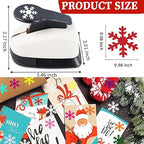 Snowflakes Punch for Crafting, 1 Inch Christmas Punch, Paper Punches for Christmas, Snowflakes Hole Punches, Snowflake Crafts Puncher for Handmade Scrapbook Cards