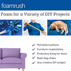 FoamRush 0.5" H x 24" W x 24" L Upholstery Foam Cushion High Density (Square Foam for Dining Chairs, Chair & Wheelchair Seat Cushion Replacement)