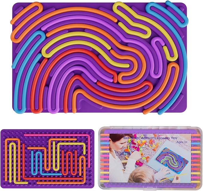 Sensory Fidget Toys for Kids Toddler Boys ,Sensory Activity Board for Stress Anxiety Autistic ADHD, Calm Down Travel Airplane Essentials Toys for 3+ Year Old, Stuffers Gifts for Teen Girls