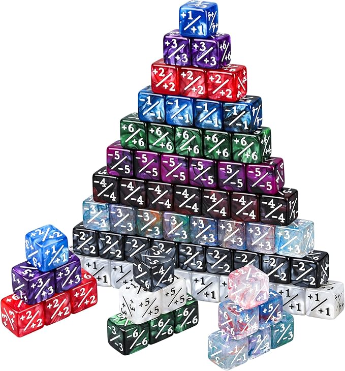 400 Pieces Magic Life Counter Token Dice Compatible with Magic Card Game Accessories CCG Creature Stats 12 Colors