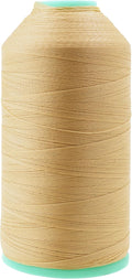 Mandala Crafts Tex 45 Bonded Nylon Thread for Sewing - 2843 YDs T45 Heavy Duty Tan Nylon Thread Upholstery Thread for Leather Jeans Weaving, T45 #46 210D/2