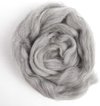 Desert Breeze Distributing 100% Natural Merino Wool Roving - Premium Combed Top Merino Roving Wool - Tapestry, Spinning, Wet Felting & Needle Felting Supplies - 21.5 Micron - 1 oz, Color Grey