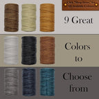 Waxed Thread 3X Wax Thread, 65 Yardx0.8mm Wax String, 150D Waxed Leather String in Cream, Tan and Brown, Perfect Dream Catcher Supplies