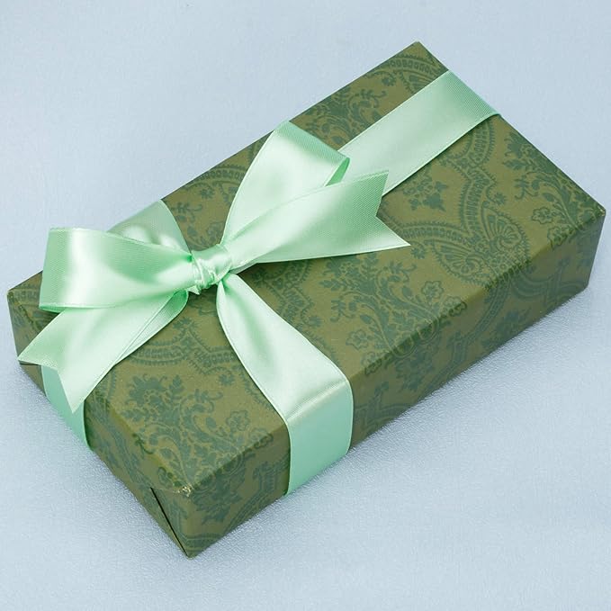 1 Inch Mint Green Solid Satin Ribbon, 50 Yards Craft Fabric Ribbon for Gift Wrapping Floral Bouquets Wedding Party Decoration