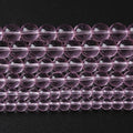 6mm 60pcs Smooth Rose Pink Glass Beads Quartz Crystal Round Loose Beads for Jewelry Making DIY Bracelet Necklace