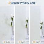 rabbitgoo Window Privacy Film, Frosted Glass Window Clings, Static Cling UV Heat Blocking Door Stickers for Home Bathroom, Removable Indoor Decal Coverings Day and Night, Pure, 29.5 x 118.1 Inches