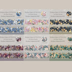 Flower PET Tape Stickers for Journaling,6 Rolls Transparent Floral Washi Tape for Scrapbook Supplies,Junk Journal,DIY Craft,Notebook,Diary(Flourishing Blossom)