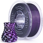 ELEGOO Silk PLA Filament 1.75mm Dual Color Black Purple 1KG, Shiny 3D Printer Filament Dimensional Accuracy +/- 0.05mm, 1kg Spool(2.2lbs) Fits for Most FDM 3D Printers