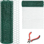 60'' x 150' Green Chicken Wire Fencing, 1 inch Chicken Wire and 20 Gauge Poultry Netting, Garden Mesh Fence Roll for Floral Arrangements/Crafts/Farm/Livestock/Pet Protection