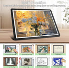 Phylosal Rechargeable A3 LED Light Pad for Diamond Painting, Ultra-Thin Magnetic Tracing Light Box for Drawing, Diamond Art Light Board with Side Button, Super Bright Light Table for Sketching (Black)