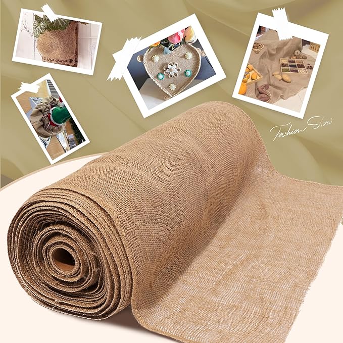 40" x20 Feet Premium Natural Burlap Fabric Roll – Multipurpose for Gardening, Weddings, Crafts & Holiday Decor – Wedding Aisle Runner, Halloween/Christmas Burlap, Weed Barrier & More