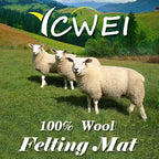 YCWEI YCWEI Needle Felting Pad,100% Natural Wool Needled Felting Mat, 5 x 6 x 1 inch Eco-Friendly Felting Block, Thick and Firm Needle Felting Base