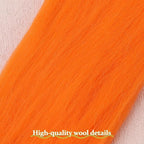 QMNNMA Wool Roving 0.88 lb (14.1 Ounces), Colored Natural Wool Roving for Spinning, Soft Chunky Yarn for Wool Felting, Felting Pad, Felting Supply, Wool Yarn Bulk, Carded Stuffing