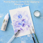 LOONENG Ruling Pen for Masking Fluid, Perfect Fine Line Drawing, Technical Cartography and Calligraphy, Suitable Use with Drawing Ink, Indian Ink Gouache