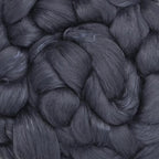 Merino Silk Luxe Tonal Designer Blend. Superfine Merino, Mulberry Silk, Tussah Silk. Top Roving for Spinning or Felting. Moon Shadow 4oz