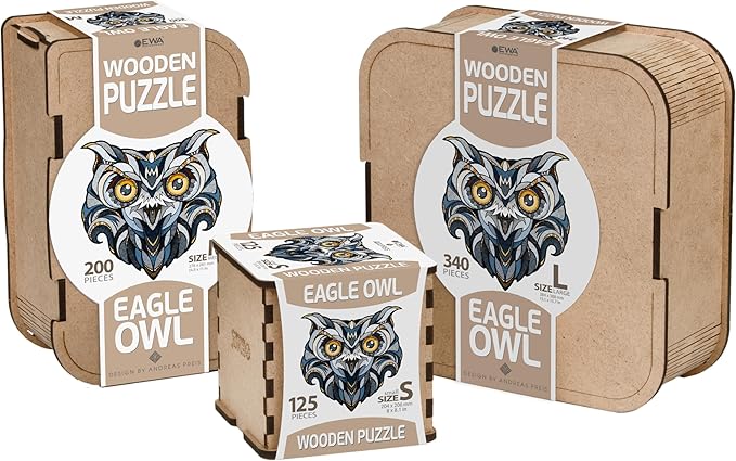 EWA Home Décor – Eagle Own Small 125 Pieces – Wooden Jigsaw Puzzle for Adults – Perfect for Artistic Home Decoration and Mindful Relaxation