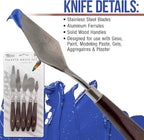 U.S. Art Supply 5-Piece Stainless Steel Palette Knife Set for Acrylic Painting - Paint Spatula Tools for Oil, Canvas Art - Painting Knives for Mixing, Texturing - Pallet Knives for Art & Cake