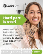 ZlideOn Zipper Pull Replacement - 5pcs, Black, Normal - Instant Zipper Replacement Slider Multipack