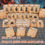 Byhoo DND Initiative&Combat Tracker Set-Waterproof Acrylic DM Screen Top with 25 Insert Cards,Compatible with Dungeons and Dragons 5e/Pathfinder/TTRPGs-DND Essentials Kit for Tabletop RPG Accessories