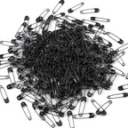 1000PCS Safety Pins, 0.75In/19mm Small Fastening Pins, Rust Resistant Nickel Plated Steel Set for Crafting, Sewing, Jewelry Making Fabric, Rimming Fastening Clip Button for Garment Hang Tag (Black)