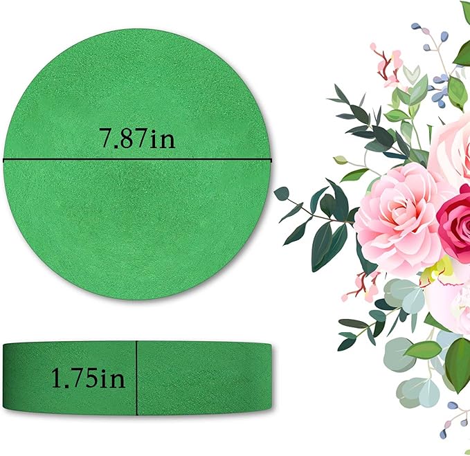 Max Shape Round Floral Foam Blocks,Large Dry Floral Foam for Artificial Flowers,Craft Project,Wedding Aisle Flowers,Arty Decoration 6 Pack (7.87'')