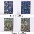 2 Set Cover Mold Dragon Resin Eye Devil Table Decoration Flower 3D Chocolate Silicone for Candle