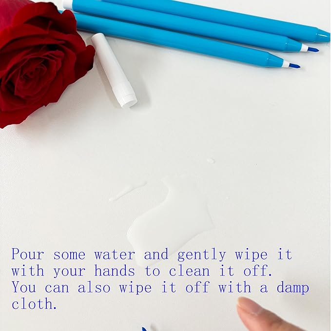 10 PCS Blue Washable Fabric Markers for Sewing,Erasable Fabric Marking Sewing Pens for Quilting Embroidery Dressmaking (10)