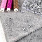100 Pack Silver Safety Pins Assorted, Galvanized Steel Bulk Safety Pins for Sewing, Clothes, Arts & Craft (1.8 Inch / 45 mm)