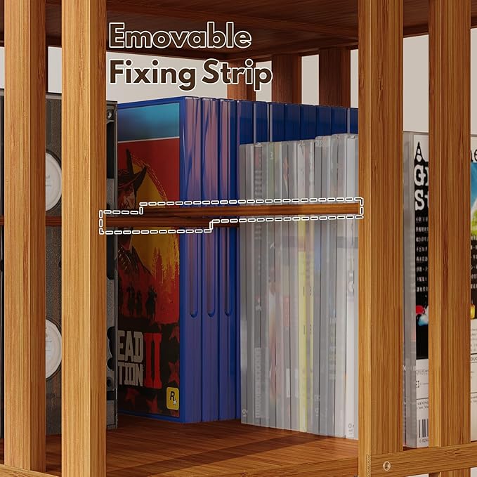 YOWOS Rotating Bookshelf Tower, 360° Spinning Bookcase Bamboo Floor Standing Storage Rack, Narrow Book Shelf Organizer for Kids & Adults, Small Space Bookshelf (Walnut, 2 Tier)