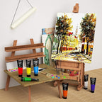 GOTIDEAL Acrylic Paint Burnt Umber Tubes(120ml, 4.1 oz) Non Toxic Non Fading,Rich Pigments for Painters, Adults & Kids, Ideal for Canvas Wood Clay Fabric Ceramic Craft Supplies (Burnt Umber)