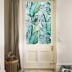 DKTIE Nature Pattern Rainbow Window Film Decorative Stained Glass Window Film Static Cling Films Easy Apply Removable Comes with Tools (U560-Reeded Glass, 17.7" x 118.1")