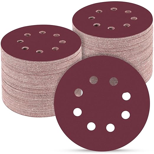 100 PCS 5 Inch Sanding Discs 1500 Grit, Round Hook and Loop Sandpaper for Random Orbital Sander