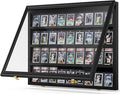 2 Pack Baseball Card Display Case, 36 Graded Card Display Frame Lockable, Trading Card Display with UV Protection Sports Card Display Case for Baseball Cards, Football Cards, Sports Cards
