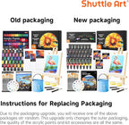 Shuttle Art 54 Pack Acrylic Paint Set, Acrylic Painting Set with 30 Colors Acrylic Paint, Wooden Easel, Painting Canvas, Paint Brushes, Palette, Art Painting Supplies for Kids Adults Beginner Artists