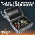 Forged Dice Co. Wyvern Dice Box with Lock and Key - Dragon Storage Chest Compatible with Dungeons and Dragons, D&D Miniatures, Dnd Accessories - Fits up to 4 Standard Polyhedral Sets - Black