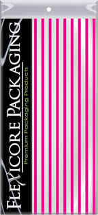 Flexicore Packaging Hot Pink Pin Stripe Print Gift Wrap Tissue Paper Size: 15 Inch X 20 Inch | Count: 50 Sheets | Color: Hot Pink Pin Stripe