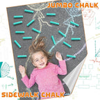 25 Pcs Sidewalk Chalks for Kids Non Toxic Jumbo Chalk for Party Gift Outdoor Art Classroom Play Painting (Green)