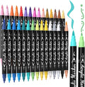 30 Colors Acrylic Paint Pens Markers Waterproof Dual Tip Acrylic Marker Set with Brush & Fine Tip Kid Markers for Rock Painting Wood Scrapbook Fabric Glass Ceramic DIY Craft Art Supplies